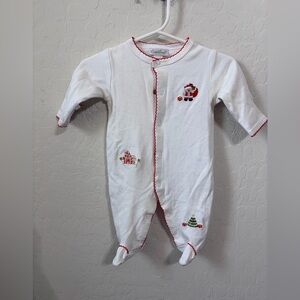 Kissy Kissy White and Red Festive Footie